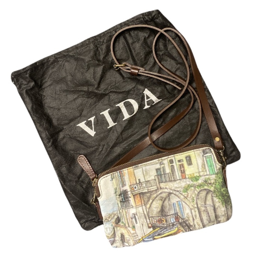 VIDA Venice Design Cloth Crossbody Small Purse Statement Clutch